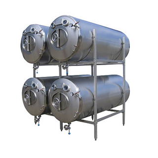 Apilar tanque de cerveza brillante horizontal